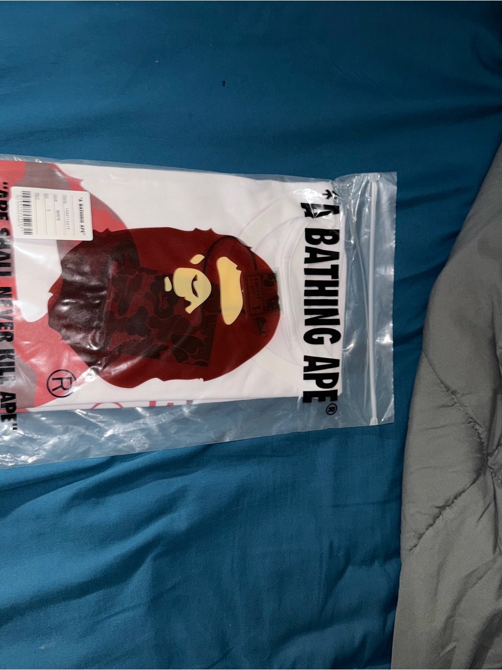 Kids White T-Shirt with Red Ape Graphic